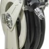 VEVOR Fuel Hose Reel, 1" x 33', Extra Long Retractable Diesel Hose Reel, Heavy-Duty Carbon Steel Construction with Automatic Fuel Nozzle, NBR Rubber Hose for Aircraft Ship Vehicle Tank Truck, 300 PSI