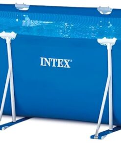 INTEX Rectangular Frame 14 ft 9 in x 7 ft 3 in x 33 in Above Ground Pool, Swimming Pool with Steel Frame, Pump Not Included