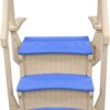 Confer Plastics Curved Drop-in Inground Pool Step 3 Tread Stair Entry System w/ 2 Handrails & Adjustable Mounting Brackets - Base Step, Blue Treads Confer Plastics Curved Drop-in Inground Pool Step 3 Tread Stair Entry System w/ 2 Handrails & Adjustable Mounting Brackets - Base Step, Blue Treads