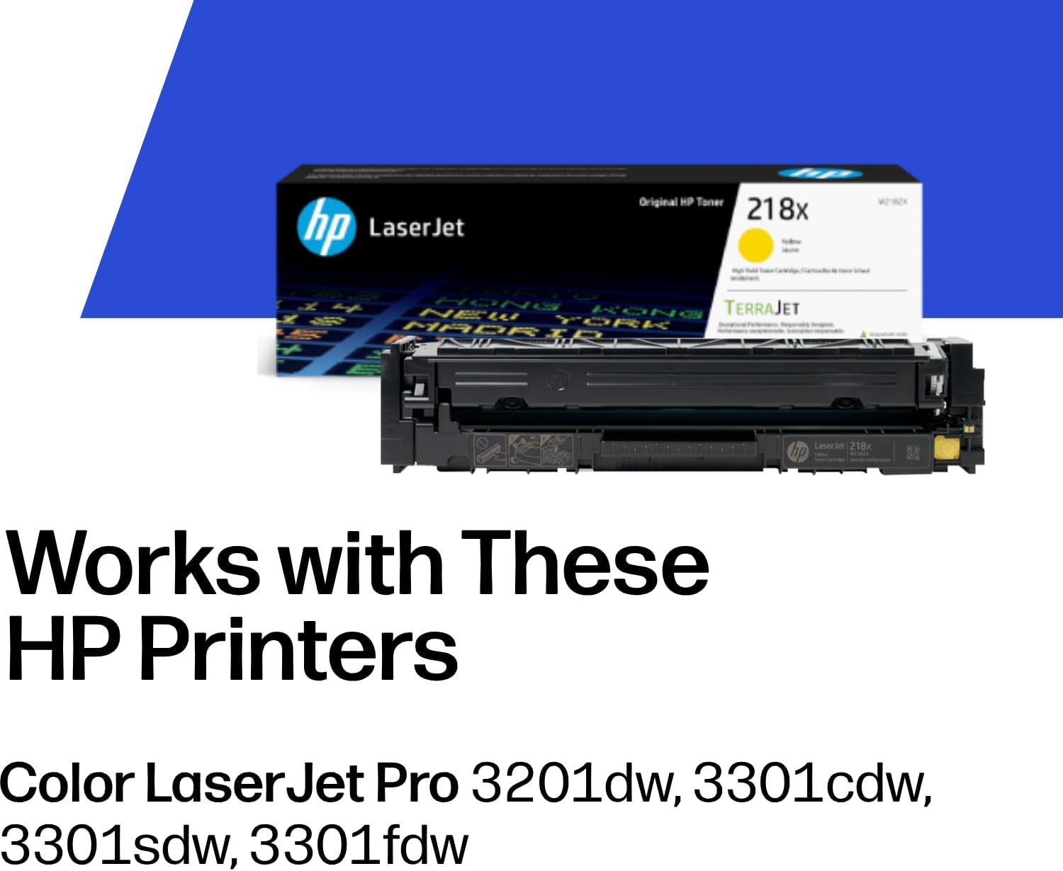 61p12LIfwYL._AC_SL1500_.jpg HP 218X Yellow High-Yield Toner Cartridge | Works with Color LaserJet Pro 3201, MFP 3301 Series | W2182X