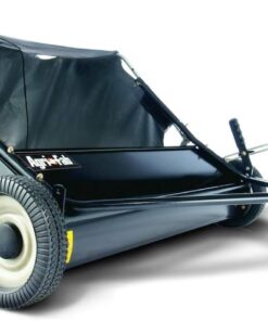 Agri-Fab 42 In Tow-Behind Lawn Sweeper with 12 Cu Ft Hopper Bag, Adjustable Brush Height and Easy Dump Rope