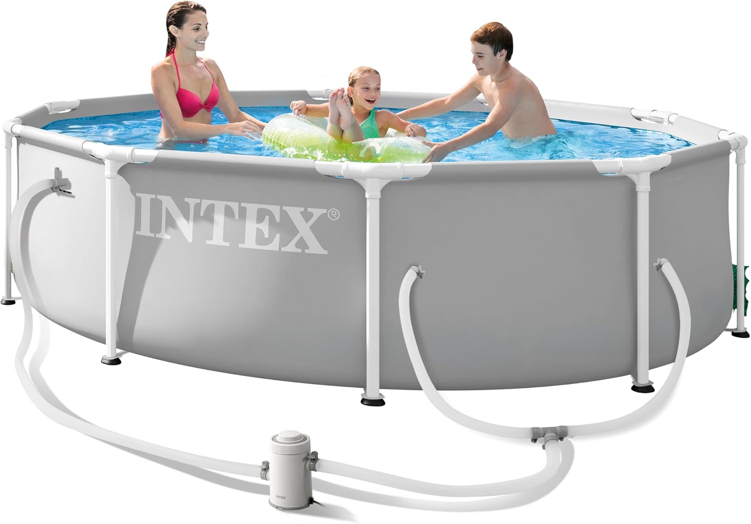 INTEX 26701EP 10Ft X 30In Prism Frame Premium Above Ground Swimming Pool Set with Filter Pump