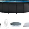 INTEX Ultra XTR 24 ft x 52 in Above Ground Pool Set, Round Swimming Pool with Steel Frame, 2100 GPH Sand Filter Pump, Ladder, Cover, & Ground Cloth