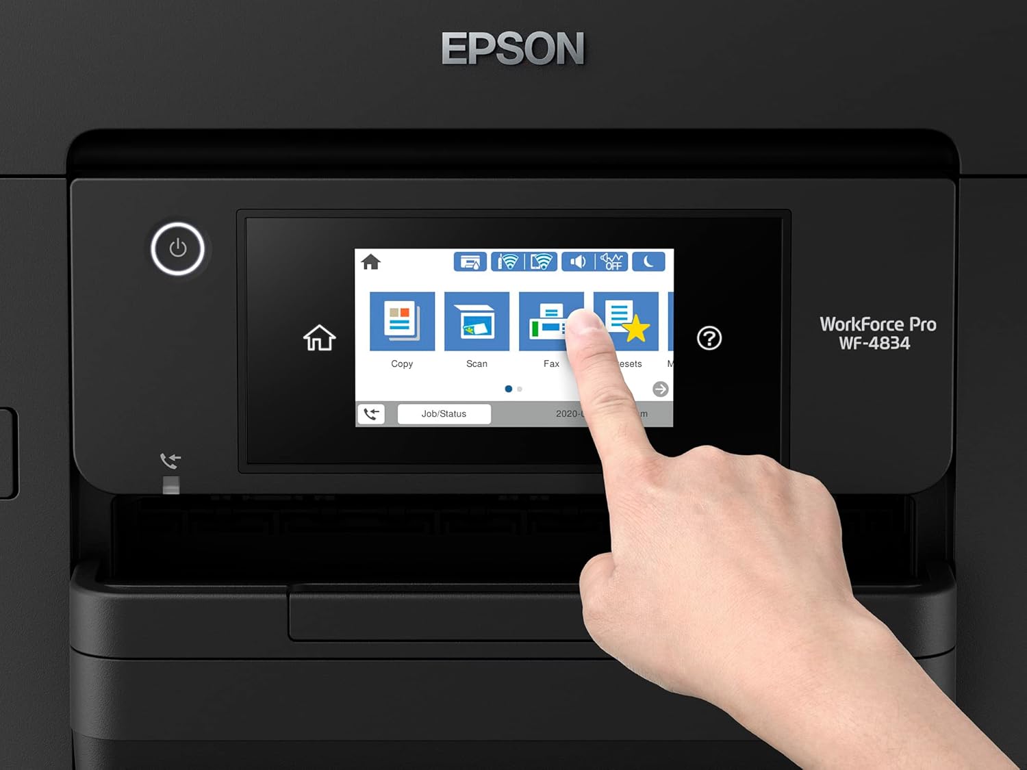 61tOTdUzglL._AC_SL1500_.jpg Epson Workforce Pro WF-4834 Wireless All-in-One Printer with Auto 2-Sided Print Copy, Scan and Fax, 50-Page ADF, 500-sheet Paper Capacity, 4.3" Color Touchscreen