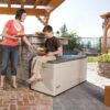 LIFETIME 60012 Extra Large Deck Box, 130 Gallon, Desert Sand/Brown