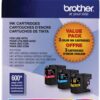 Brother LC1033PKS, LC-103, Innobella High-Yield Ink, 600 Page-Yield, 3/Pack, Cyan-Magenta-Yellow Brother LC1033PKS, LC-103, Innobella High-Yield Ink, 600 Page-Yield, 3/Pack, Cyan-Magenta-Yellow