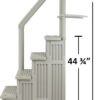 Aqua Select Anti-Slip in-Pool Steps | Cloud Grey/Grey Steps | for Above Ground Swimming Pools | Can Mount to Decks 48" to 54" H | Safety Stairs Capacity Up to 350 lbs Aqua Select Anti-Slip in-Pool Steps | Cloud Grey/Grey Steps | for Above Ground Swimming Pools | Can Mount to Decks 48" to 54" H | Safety Stairs Capacity Up to 350 lbs