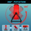 Industrial Fan 24 Inch Heavy Duty Drum 3 Speed 8100 CFM Air Circulation High Velocity Fan For Warehouse, Workshop, Factory, Commercial, Residential and Greenhouse Red