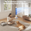 Tower Fan, 40" Electric Fan for Bedroom, 90° Oscillating Stand Fan with Remote, 4 Speeds, 26ft/s, 12H Timer, 28dB, Bladeless Cooling Fans for Home