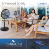 Lasko Cyclone 18" Oscillating Pedestal Fan with Adjustable Height and Tilt-Back Head for Whole Room Cooling, Black, S18910 Lasko Cyclone 18" Oscillating Pedestal Fan with Adjustable Height and Tilt-Back Head for Whole Room Cooling, Black, S18910