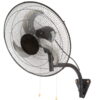KFFKFF 20-Inch Wall Mount Fan, 3-Speed High Airflow up to 4650 CFM, Oscillating Industrial Fan for Commercial and Residential Use in Warehouses, Greenhouses, Workshops, Patios, and Basements, Black