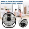 HealSmart 3-Speed High Velocity Heavy Duty Metal Industrial Floor Fans Oscillating Quiet for Home, Commercial, Residential, and Greenhouse Use, Outdoor and Indoor, Black, 20"