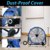 Industrial Fan 24 Inch Heavy Duty Drum 3 Speed 8100 CFM Air Circulation High Velocity Fan For Warehouse, Workshop, Factory, Commercial, Residential and Greenhouse Blue