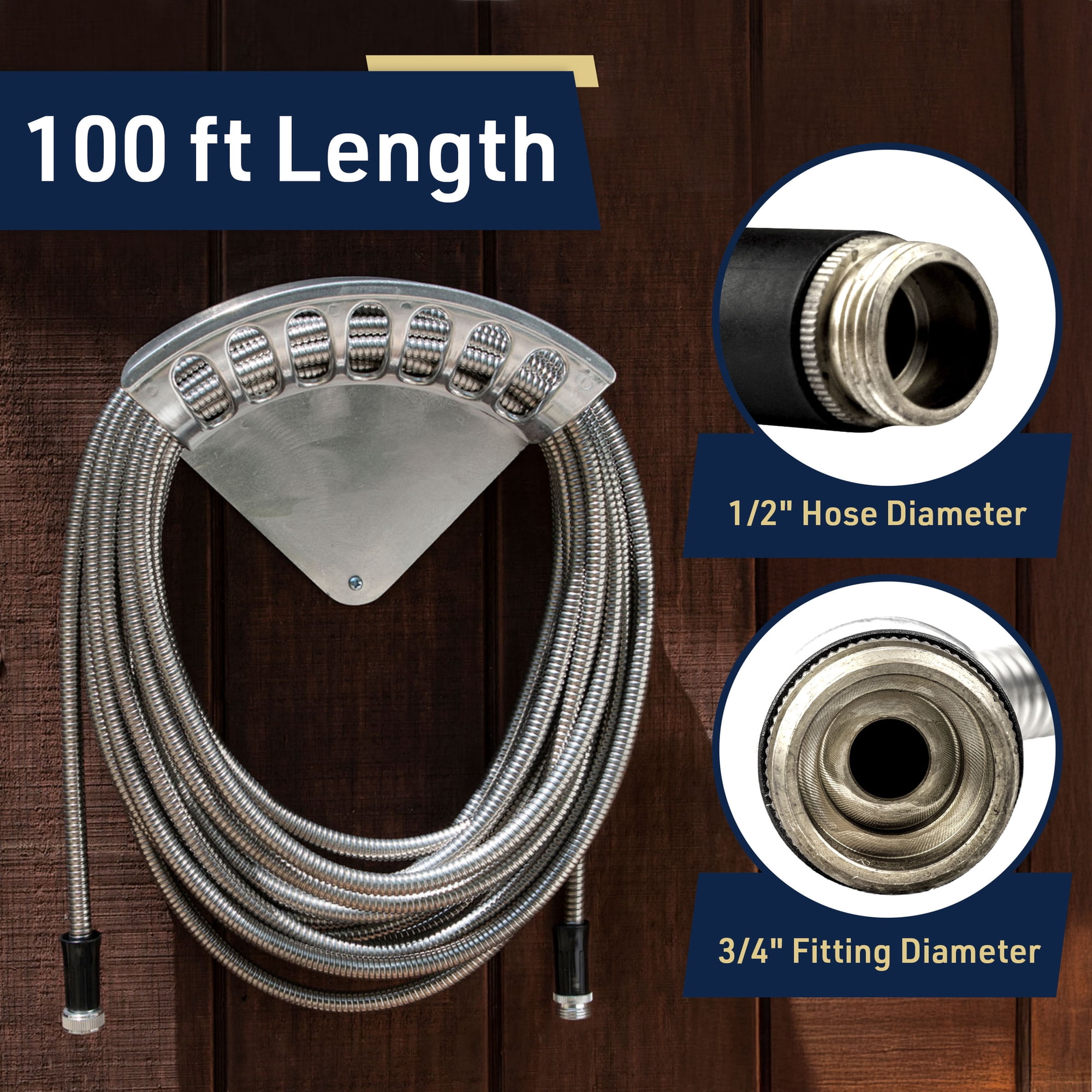 6d78cc5e-c74b-4392-b5cb-fe7132f2af42.3fc0bf053e8a600dbbb961efa9e957ca.jpeg Kings County Tools Stainless Steel Hose - Kink Proof 100 Foot Garden Hose