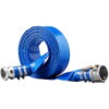KFFKFF Swimming Pool Discharge Hose, 50 ft Length and 2 inch Diameter, Made of Robust PVC, Comes with Aluminum Camlock C & E Fittings and Clamps, Suitable for Pumps and Sand Filters
