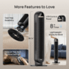DREO 36" Tower Fan, 20dB Ultra Quiet Fans for Home, 8 Speeds & 4 Modes, 28ft/s Powerful Airflow, 90° Oscillating Standing Fan with Remote, 8H Timer, 2026 New Upgraded