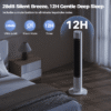 Tower Fan, 40" Electric Fan for Bedroom, 90° Oscillating Stand Fan with Remote, 4 Speeds, 26ft/s, 12H Timer, 28dB, Bladeless Cooling Fans for Home