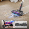 HOOFUN Cordless Vacuum Cleaner, 50mins Runtime, Powerful Stick Vacuum 6*2600mah Rechargeable Cordless Vacuum for Carpet, Tile, Pet Hair, Hardwood Floors, Silver gray