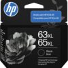 HP 63XL/65XL Black High-Yield Ink Cartridge (Replaces and Works with Both 63XL & 65XL) | Works with AMP; DeskJet 1100, 2100, 2600, 3600; Envy 4500, 5000; OfficeJet 3800, 4600, 5200 Series | B7RT5AN