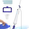 Professional Steam Mop Cleaner, 1300W Floor Steamer with Detergent Chamber, 25S Heat Up, Lightweight Steamer for Cleaning with 2 Washable Pads, Safe for Tiles, Upholstery, Carpet, Hardwood, Azure