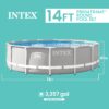 Intex 26719EH Prism Frame Premium Above Ground Swimming Pool Set: 14ft x 42in – Includes 1000 GPH Cartridge Filter Pump – SuperTough Puncture Resistant – Rust Resistant – 3357 Gallon Capacity