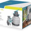 Bestway 2,200 Gallon Sand Filter Pool Pump for Above Ground Swimming Pools up to 14,400 Gallons with Pre-Filter Strainer Basket & Valve Adapter Set