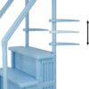 Aqua Select Anti-Slip in-Pool Steps | Tranquil Blue | for Above Ground Swimming Pools | Can Mount to Decks 48" to 54" H | Safety Stairs Capacity Up to 350 lbs
