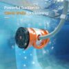 (2025 Upgrade) VINGLI Pool Vacuum Cleaner, Suction Side Wall-Climbing Sweeper for Ground&Inground Pools, Automatic Pool Vacuum with 39.6ft Tangle-Free Hose (Rich Orange&Gray)