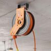 VEVOR Retractable Air Hose Reel, 3/8 Inch x 50 FT Hybrid Air Hose Max 300PSI, Auto Rewind Air-Compressor Hoses Reel with 5 ft Lead in, 180° Swivel Ceiling/Wall Mount for Garage Workshops