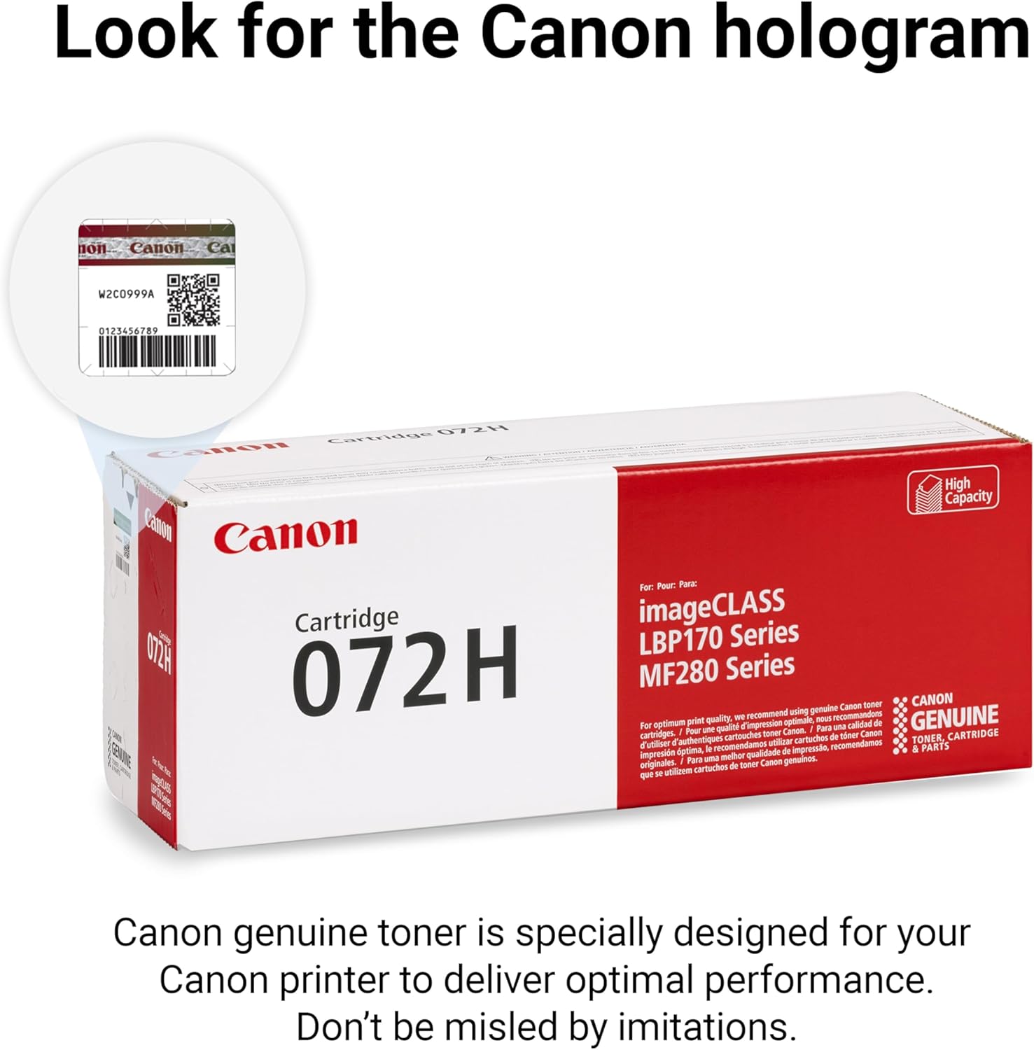 715HI4aMLAL._AC_SL1500_.jpg Canon Genuine 072 Black Toner Cartridge High Capacity Compatible with MF280 Series and LBP172dw