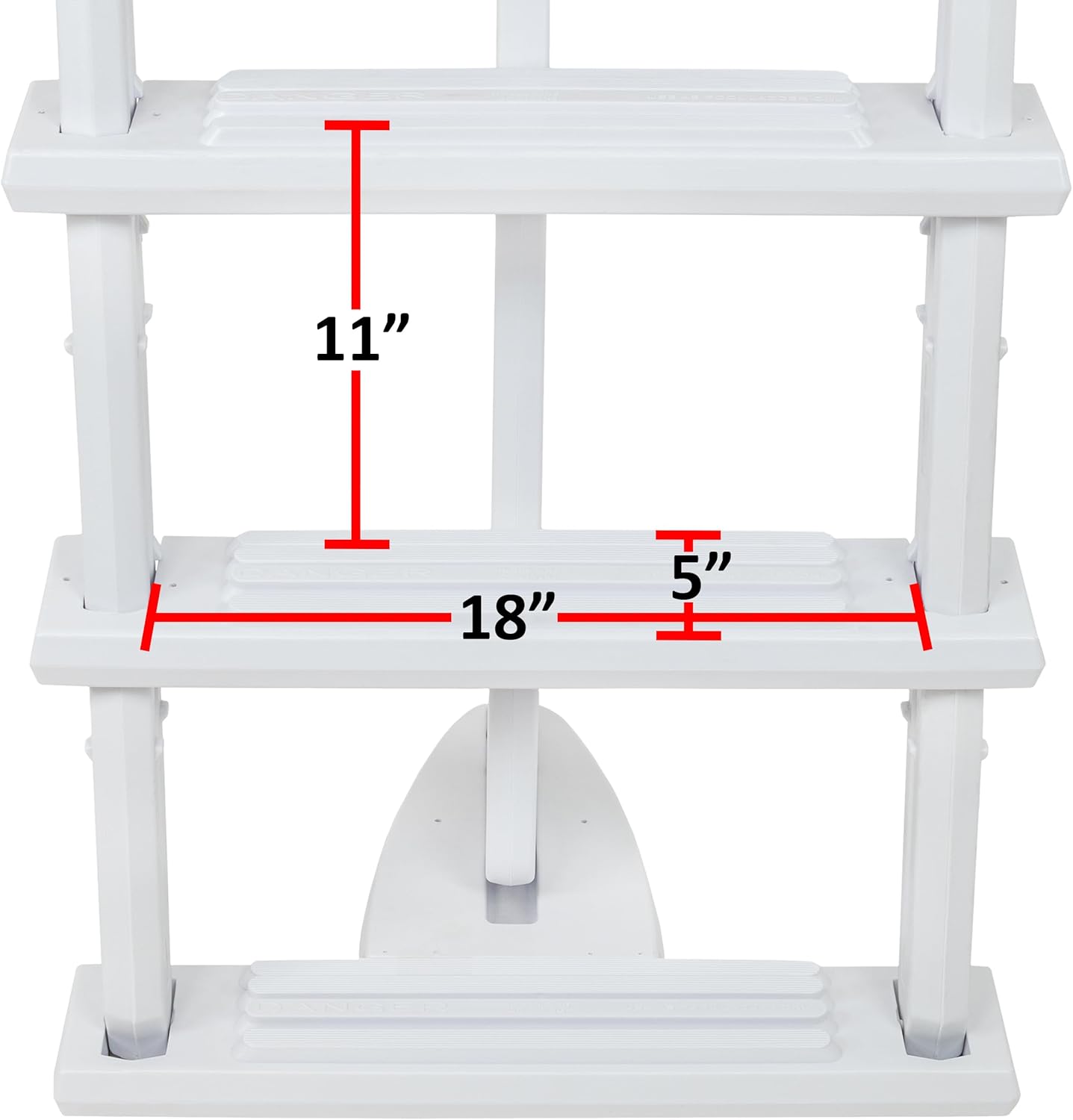 715zZbqxJ4L._AC_SL1500_.jpg Aqua Select Heavy-Duty Resin Pool Entry System for Above Ground and Semi-Inground Pools | Adjustable for 48" to 54" Pool Walls | Wide Step Design | 350 lb Capacity