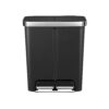 Better Homes & Gardens Kitchen Recycle Trash Can, 16 Gallon Plastic Dual Compartment Step Garbage Bin, Black Better Homes & Gardens Kitchen Recycle Trash Can, 16 Gallon Plastic Dual Compartment Step Garbage Bin, Black
