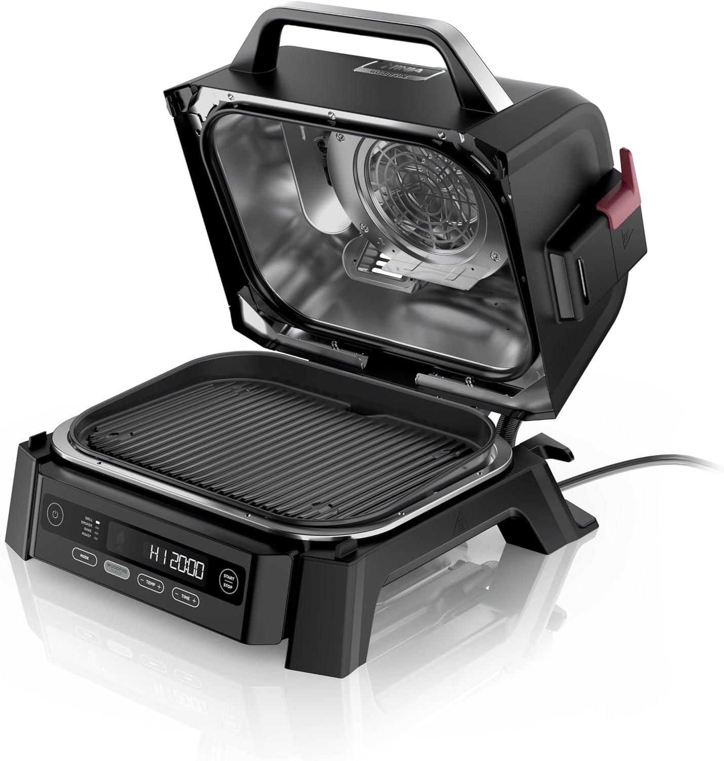 Ninja Woodfire Outdoor Grill & Smoker, 4-in-1 Functionality, Grill, Smoke, Bake, Roast, Authentic Woodfire Flavors, Electric Heat, OG301 Ninja Woodfire Outdoor Grill & Smoker, 4-in-1 Functionality, Grill, Smoke, Bake, Roast, Authentic Woodfire Flavors, Electric Heat, OG301