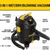 STANLEY 10 Gallon Wet Dry Vacuum, 6 Peak HP Poly Built-in Drain Shop Vac Blower with Powerful Suction, Multifunctional Shop Vacuum W/ 6 Horsepower Motor for Job Site, Garage, Basement, Van, Workshop STANLEY 10 Gallon Wet Dry Vacuum, 6 Peak HP Poly Built-in Drain Shop Vac Blower with Powerful Suction, Multifunctional Shop Vacuum W/ 6 Horsepower Motor for Job Site, Garage, Basement, Van, Workshop
