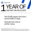 HP OfficeJet Pro 8139 Wireless All-in-One Color Inkjet Printer, Print, Scan, Copy, Fax, ADF, Duplex Printing Best-for-Home-Office, 1 Year Trial of Instant Ink Included, AI-Capable (C2VK3A)