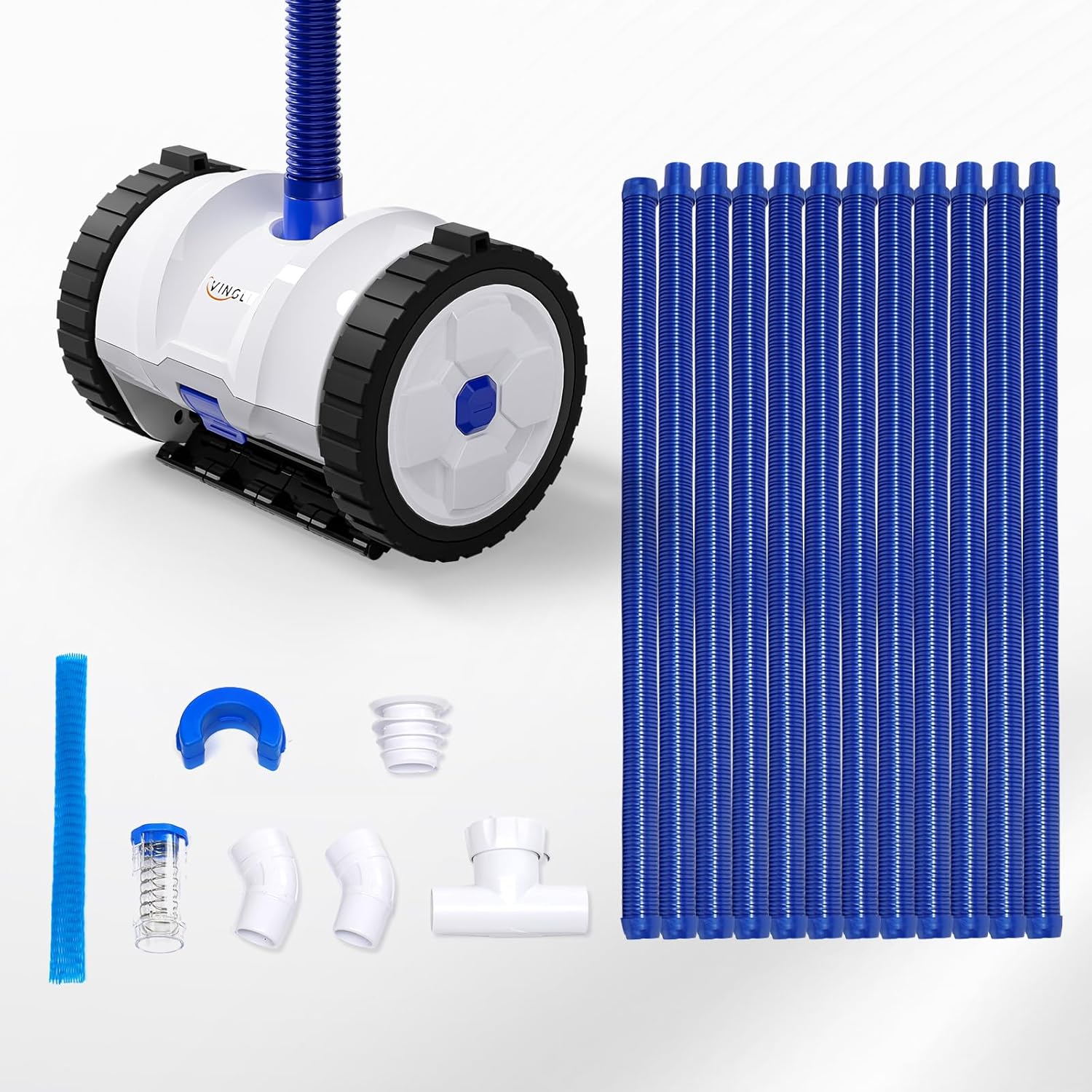 717la0-b2DL._AC_SL1500_.jpg (2025 Upgrade) VINGLI Automatic Suction-Side Pool Vacuum Cleaner, Powerful Wall-Climbing Sweeper for Inground Pools, Includes 39.6ft Tangle-Free Hose (Blue&White)