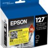 EPSON 127 DURABrite Ultra Ink Black Cartridge For NX-530, 625, WF-3520, 3530, 3540, 545, 60, 630, 633, 635, 645, 7010, 7510, 7520, 840, 845, Water Resistant