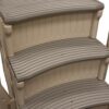 Confer Plastics Curved Drop-in Inground Pool Step 3 Tread Stair Entry System w/ 2 Handrails & Adjustable Mounting Brackets - Base Step, Grey Treads Confer Plastics Curved Drop-in Inground Pool Step 3 Tread Stair Entry System w/ 2 Handrails & Adjustable Mounting Brackets - Base Step, Grey Treads