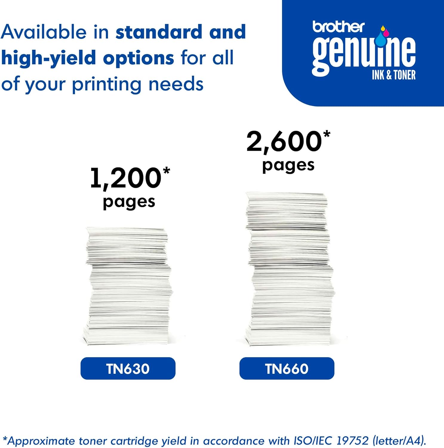 718eSkQYSCL._AC_SL1500_.jpg Brother Genuine Standard Yield Toner Cartridge, TN630, Replacement Black Toner, Page Yield Up to 1,200 Pages, Amazon Dash Replenishment Cartridge