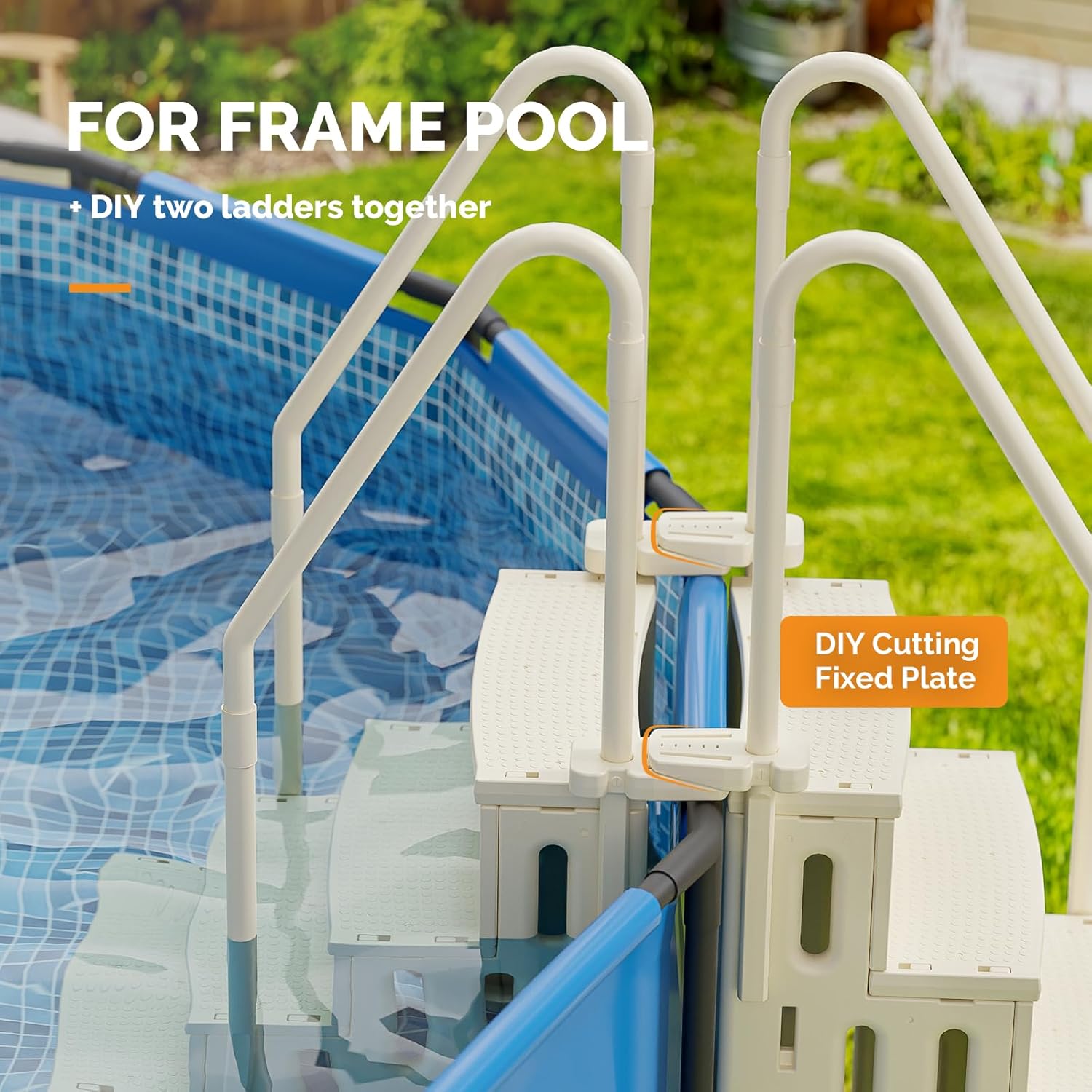 718gT1slwJL._AC_SL1500_.jpg VINGLI Pool Ladder Heavy-Duty Safety Step for Above Ground Pools Stair Entry System with Handrails, Beige (Full Beige, 4 Steps)