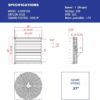 Iliving - 36" Wall Mounted Shutter Exhaust Fan - Automatic Shutter - Single Speed - Vent Fan For Home Attic, Shed, or Garage Ventilation, 6128 CFM, 9000 SQF Coverage Area, Silver (ILG8SF36S)