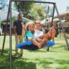 Trekassy Saucer Swing with Frame for Kids Outdoor, 440lbs Swing Set with Heavy Duty Metal Stand for Backyard, Outdoor Kids Play Equipment (Patented)