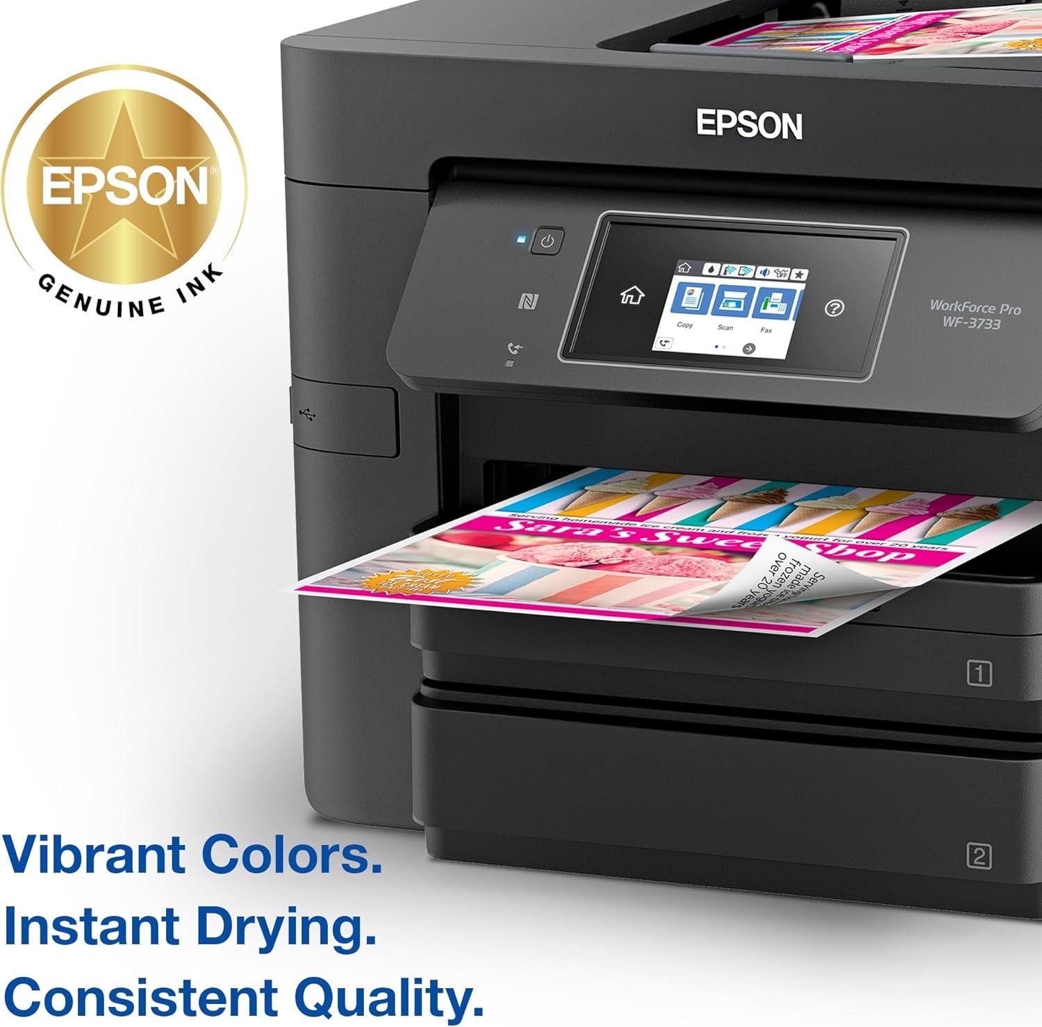 71Ba5Gc-vzL._AC_SL1500_.jpg EPSON 702 DURABrite Ultra Ink High Capacity Black Cartridge (T702XL120-S) Works with WorkForce Pro WF-3720, 3730, 3733