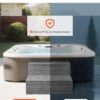 VEVOR Hot Tub Steps, 2-Step Spa Outdoor Stairs, Heavy Duty 25 inch Wide HIPS Above-Ground/Inflatable Pool Step with 600 lbs Weight Capacity, Multi-Use for Porch, Patio, Deck, Campers, Graphite Gray