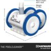 Hayward Pool Vacuum for Inground Pools Poolvergnuegen Suction Pool Cleaner (4 Wheel) Automatic Vacuum for In-Ground Pools up to 20 x 40 ft