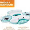Intex Laguna Splash Island Outdoor Floating Water Raft with 2 Detachable Solo Lounge Tubes, Connectors, Built-in Cupholders, and Grab Handles, Blue