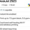 HP DeskJet 2923 Wireless All-in-One Color Inkjet Printer, Scanner, Copier, Best for Home, 6 Month Trial of Instant Ink Included, AI-Capable (B18JWA)