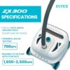 INTEX Deluxe Pressure-Side Above Ground Automatic Pool Cleaner Vacuum - for Bigger Pools – Cleans Pool Floors and Walls – Removes Debris – Removable Filter Tray – 21ft Tangle Free Hose