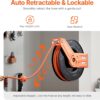VEVOR Retractable Air Hose Reel, 3/8IN x 100FT Rubber Air Hose Max 300PSI, Air Compressor Hose Reel Auto-Rewind with 5FT Lead in, Ceiling/Wall Mount Heavy Duty Single Arm Steel Reel, 1/4" NPT Fitting