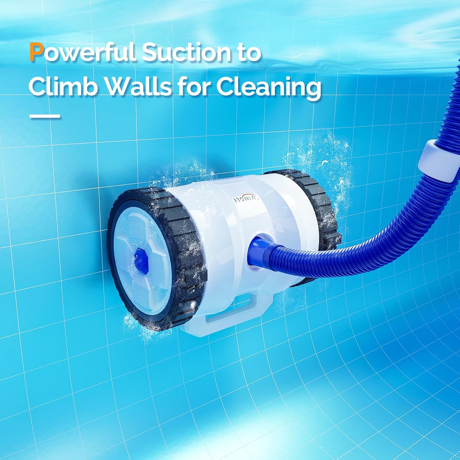 71E8Hgdr6sL._AC_SL1500_.jpg (2025 Upgrade) VINGLI Automatic Suction-Side Pool Vacuum Cleaner, Powerful Wall-Climbing Sweeper for Inground Pools, Includes 39.6ft Tangle-Free Hose (Blue&White)